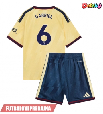 Lacne Dětský Futbalové dres Arsenal Gabriel Magalhaes #6 2026-27 Krátky Rukáv - Tretina (+ trenírky)
